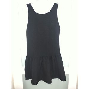 Black Anthropologie Drop Waist Dress